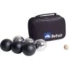 set 6 boules de pétanque  argentées  et noires